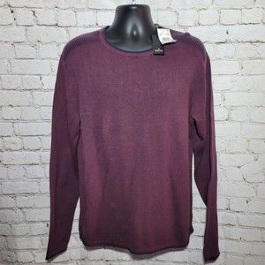BUFFALO By David Bitton Mens Sweater NEW Warell Burgundy Wine Red Size Large